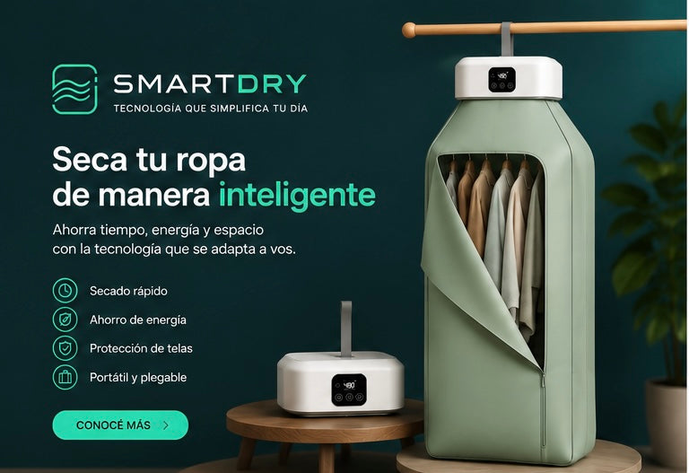 Secador Inteligente Portátil + Perchas de regalo+ Perfumina de regalo paga 1 lleva 3 productos SmartDry™